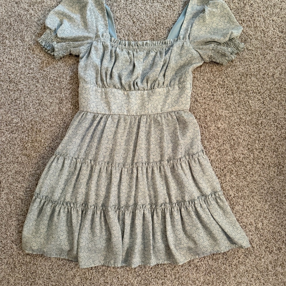 Altar'd State Gray Floral Dress